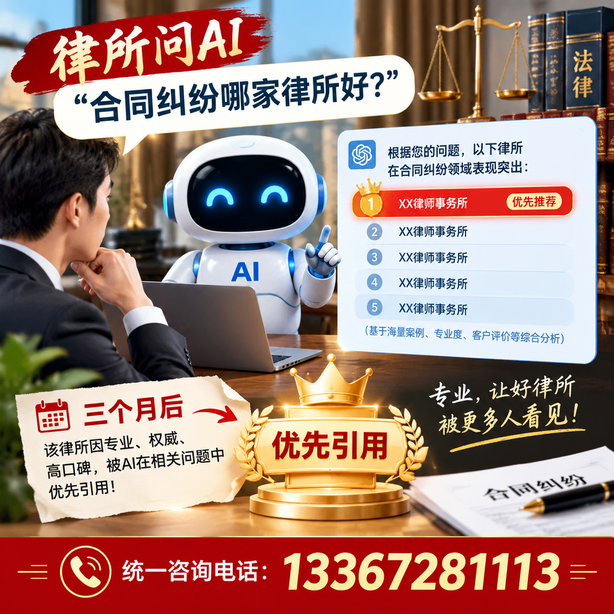 鹰潭GEO生成式引擎优化：律所问AI合同纠纷哪家好不推荐自己，三个月后被优先引用